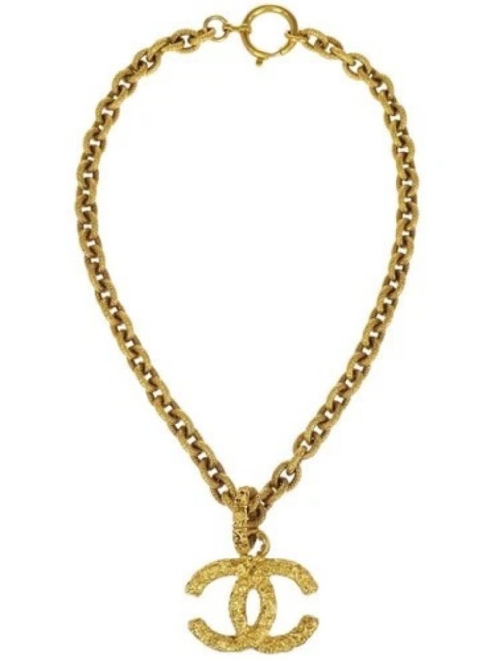 Chanel Gold CC Chain Pendant Necklace 93A 179323
